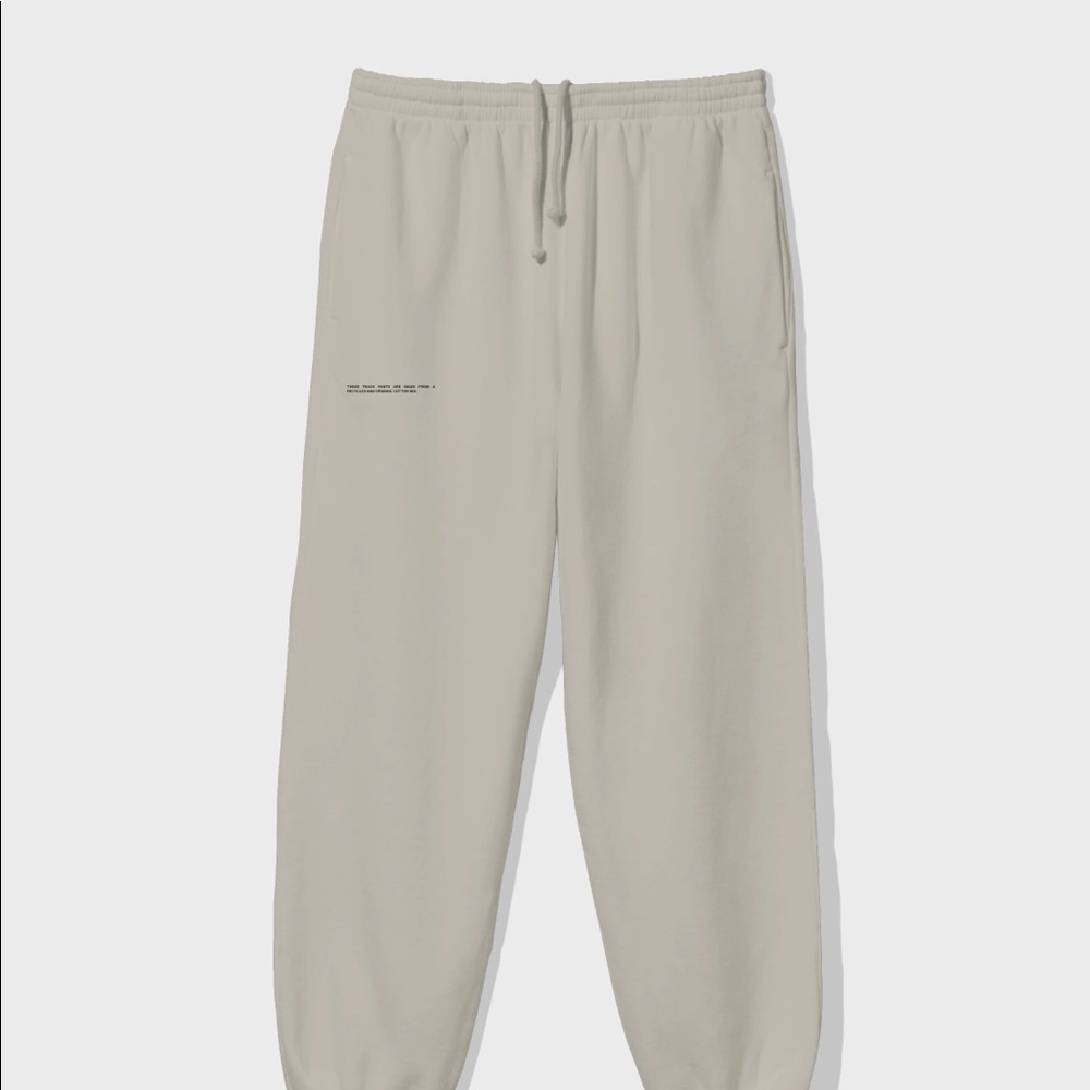 Pangaia Recycled Cotton Trackpants in Stone (S)